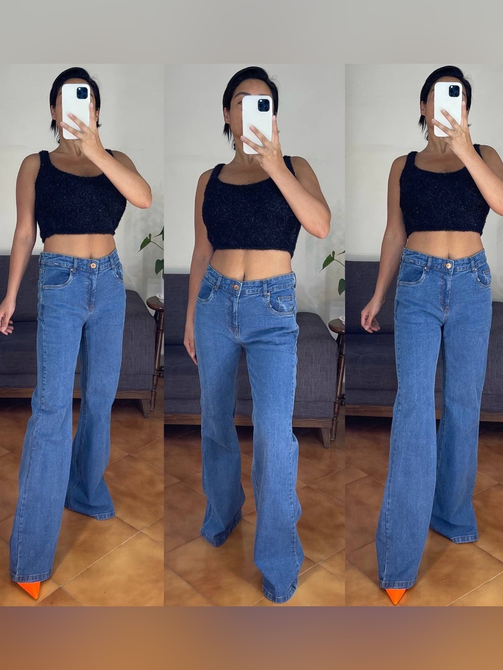High-Rise Wide Leg Women's Jeans size small-medium